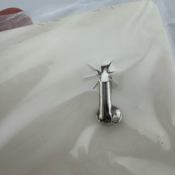 Park Lane Vintage‎ Starburst Silver Star Clip Earrings NIB - Picture 4 of 5